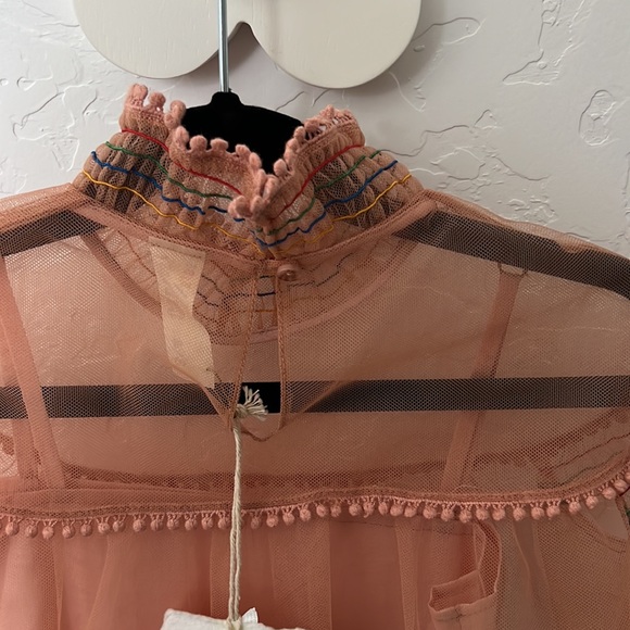 NWT Tia Cibani Antoinette Smocked Blouse size 3-4T - Picture 6 of 7